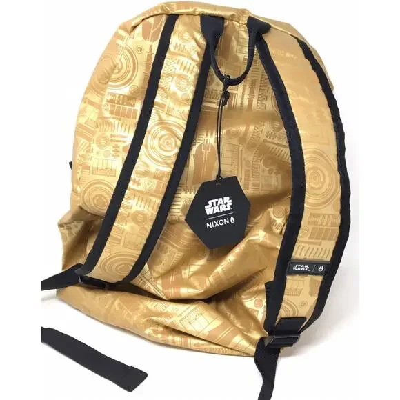 NWT Nixon X Star Wars Tillys Gold Book Bag Backpack 100% Polyester C2701SW - Picture 4 of 4